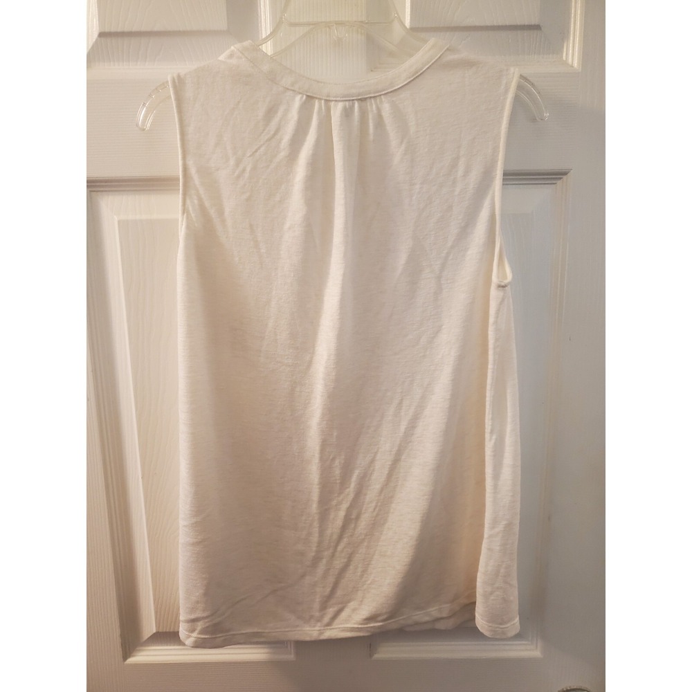 Old Navy sz M NWT Tank Top Split Neck Cream Color basic layer casual summer - Picture 5 of 5